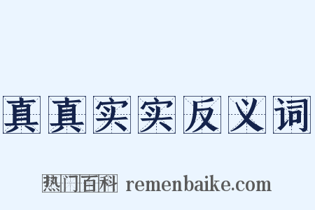 真真实实反义词是什么意思的图片